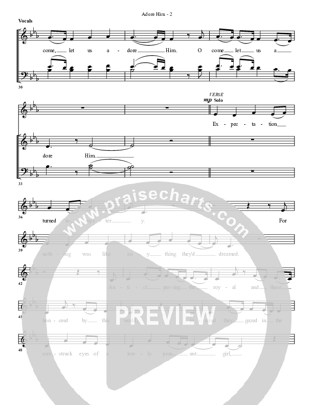 Adore Him Lead Sheet (G3 Worship)