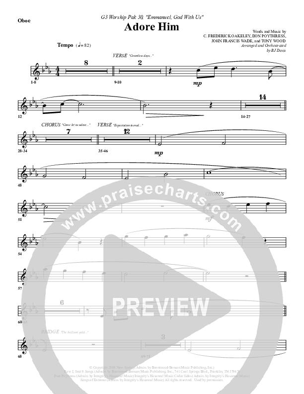 Adore Him Oboe (G3 Worship)