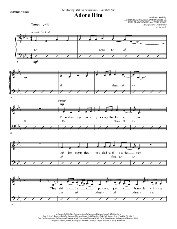 Adore Him Rhythm/Vocal (G3 Worship)
