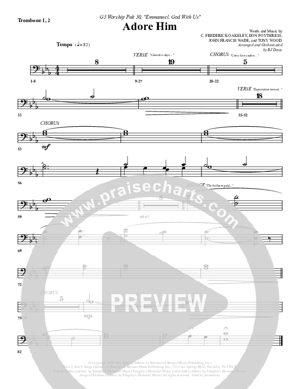 Adore Him Trombone 1/2 (G3 Worship)
