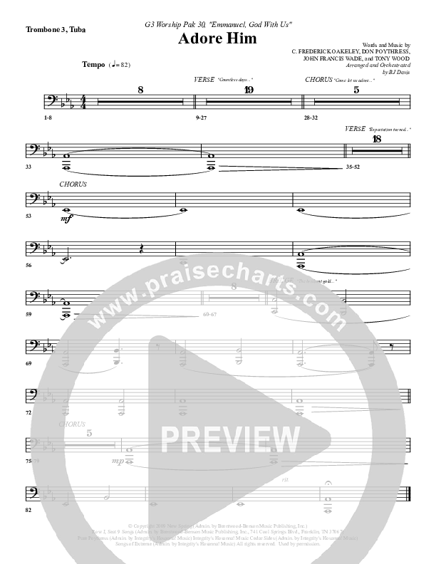 Adore Him Trombone 3/Tuba (G3 Worship)