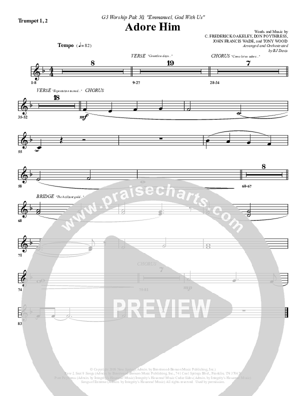 Adore Him Trumpet 1,2 (G3 Worship)