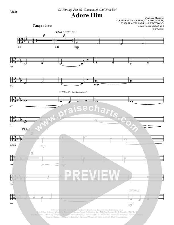 Adore Him Viola (G3 Worship)