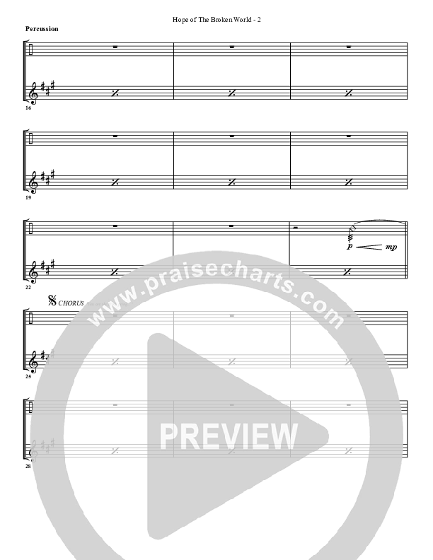 Hope Of The Broken World Percussion (G3 Worship)