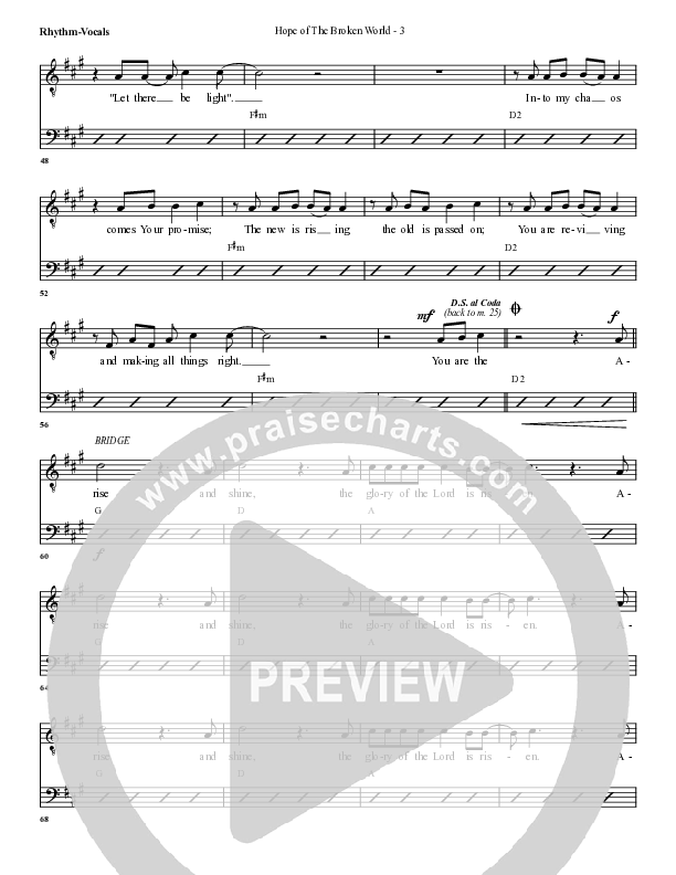 Hope Of The Broken World Rhythm/Vocal (G3 Worship)