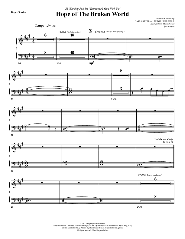 Hope Of The Broken World Synth Brass (G3 Worship)