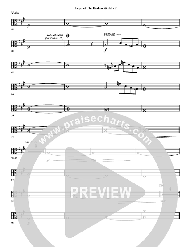 Hope Of The Broken World Viola (G3 Worship)