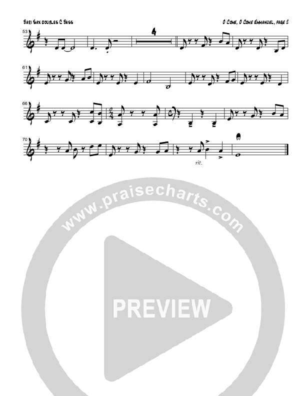 O Come O Come Emmanuel (Instrumental) Bari Sax (Tom Payne)