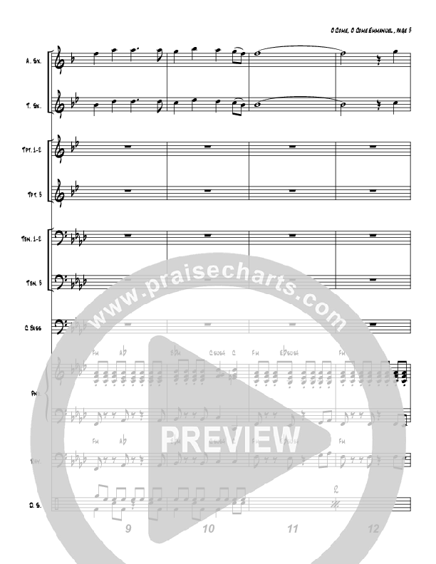 O Come O Come Emmanuel (Instrumental) Conductor's Score (Tom Payne)