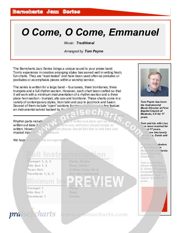 O Come O Come Emmanuel (Instrumental) Orchestration (Tom Payne)