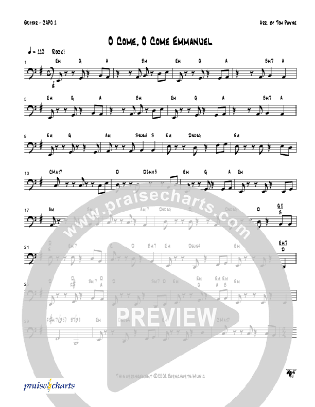 O Come O Come Emmanuel (Instrumental) Guitar (Tom Payne)