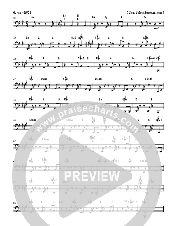 O Come O Come Emmanuel (Instrumental) Guitar (Tom Payne)