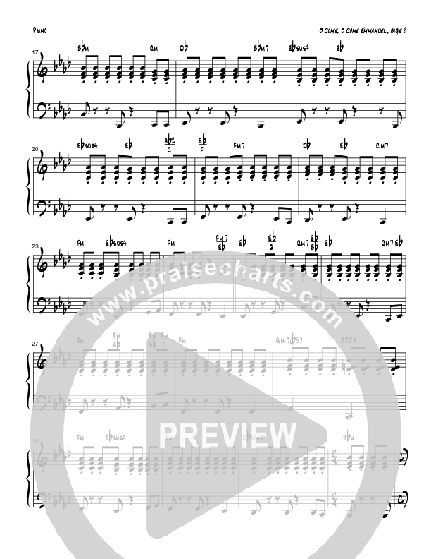 O Come O Come Emmanuel (Instrumental) Piano Sheet (Tom Payne)