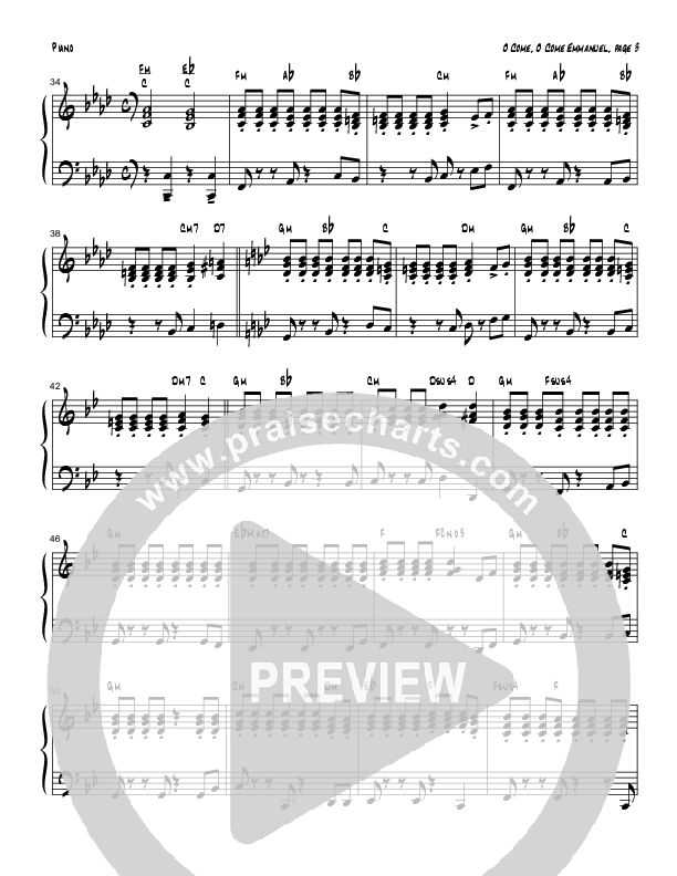 O Come O Come Emmanuel (Instrumental) Piano Sheet (Tom Payne)