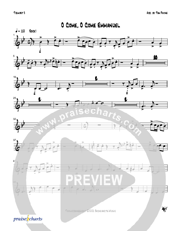 O Come O Come Emmanuel (Instrumental) Trumpet 3 (Tom Payne)
