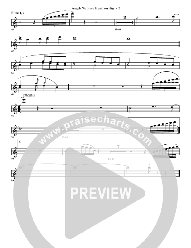 Angels We Have Heard On High Flute 1/2 (G3 Worship)