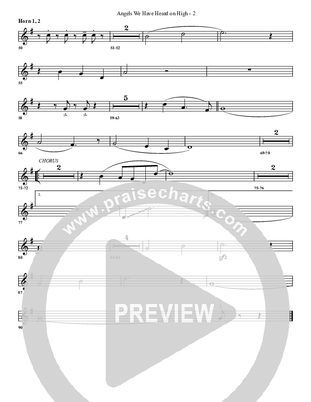 Angels We Have Heard On High French Horn 1/2 (G3 Worship)