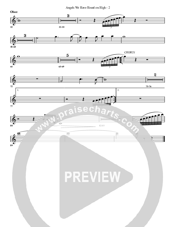 Angels We Have Heard On High Oboe (G3 Worship)