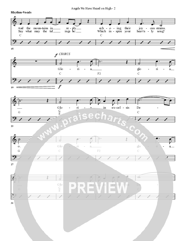 Angels We Have Heard On High Rhythm/Vocal (G3 Worship)
