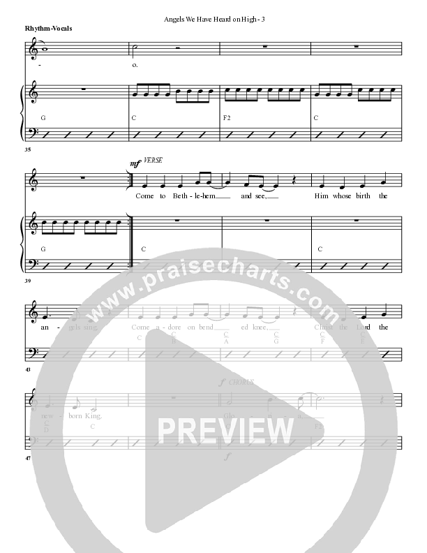 Angels We Have Heard On High Rhythm/Vocal (G3 Worship)