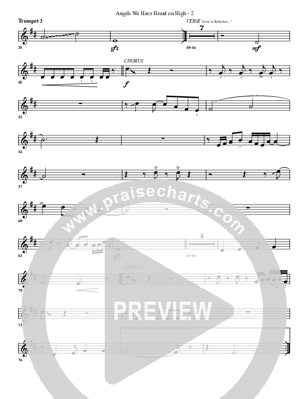 Angels We Have Heard On High Trumpet 3 (G3 Worship)
