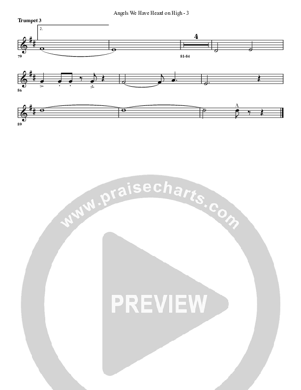Angels We Have Heard On High Trumpet 3 (G3 Worship)