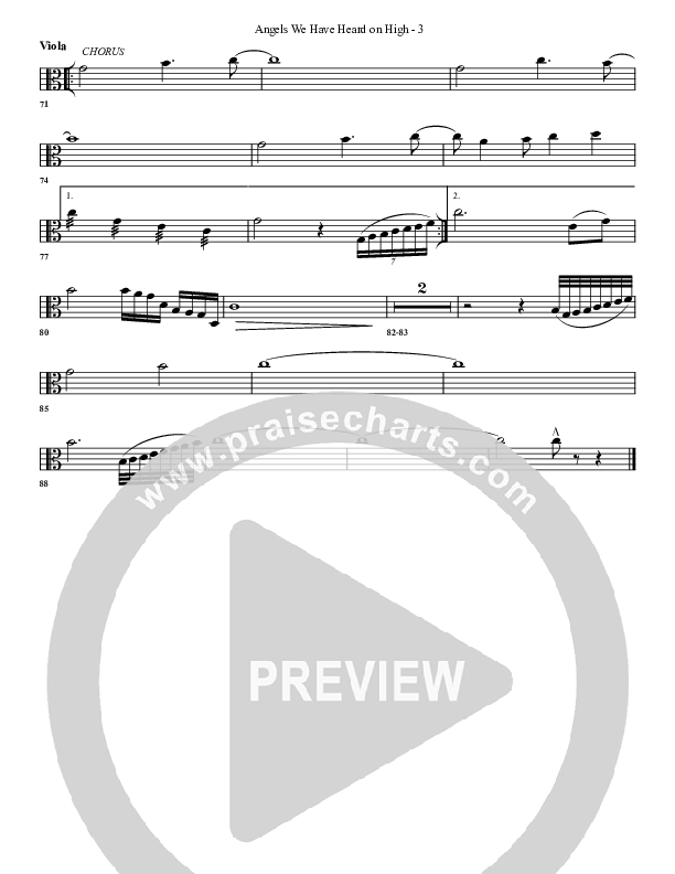 Angels We Have Heard On High Viola (G3 Worship)
