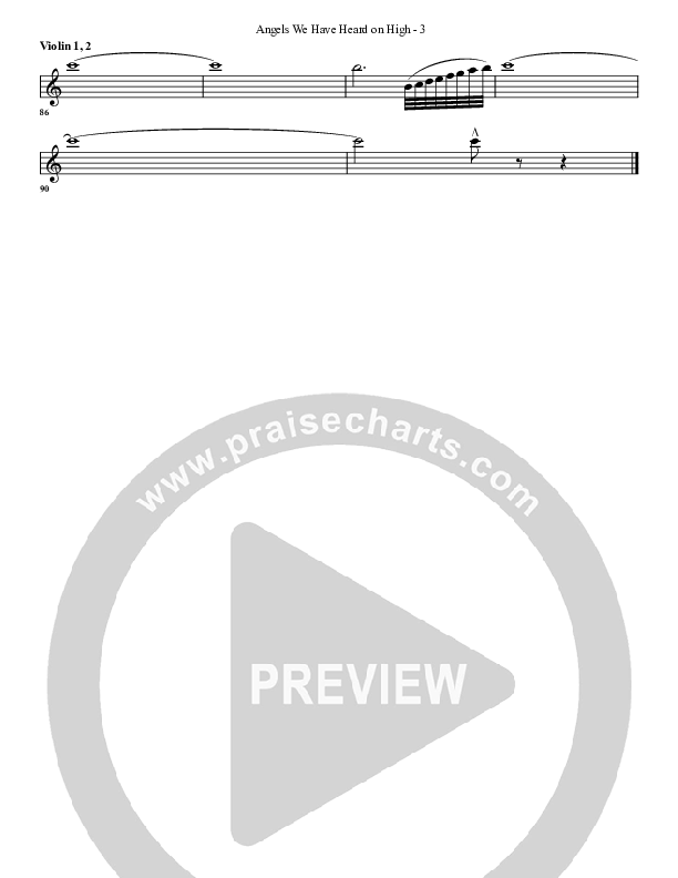 Angels We Have Heard On High Violin 1/2 (G3 Worship)