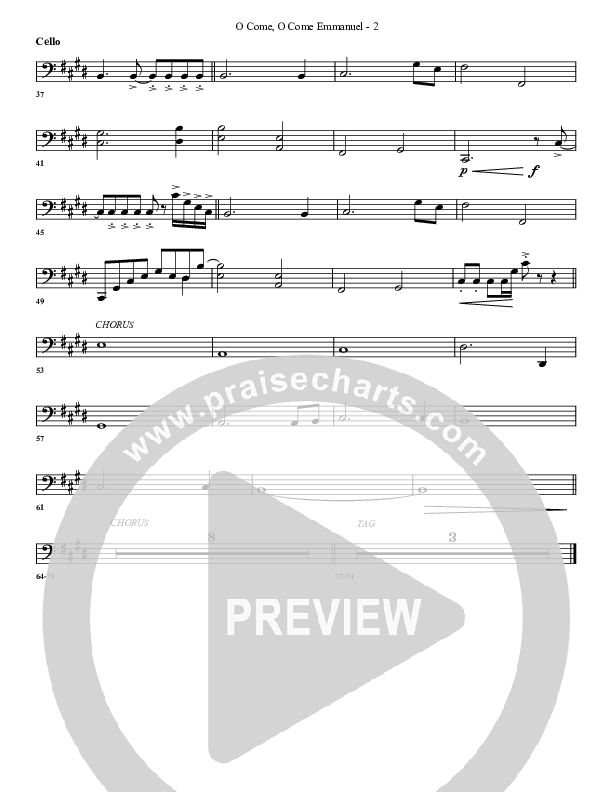 O Come O Come Emmanuel (with The One Who Saves) Cello (G3 Worship)