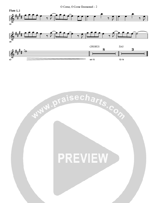 O Come O Come Emmanuel (with The One Who Saves) Flute 1/2 (G3 Worship)