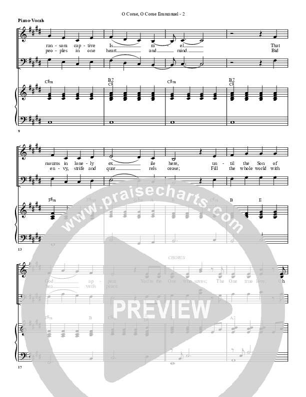 O Come O Come Emmanuel (with The One Who Saves) Piano/Vocal (G3 Worship)
