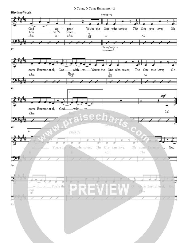 O Come O Come Emmanuel (with The One Who Saves) Rhythm/Vocal (G3 Worship)