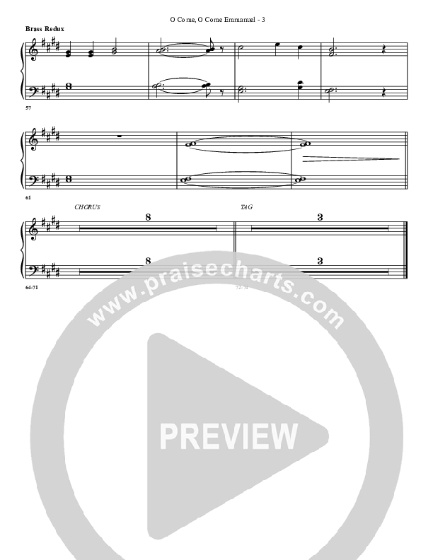 O Come O Come Emmanuel (with The One Who Saves) Synth Brass (G3 Worship)