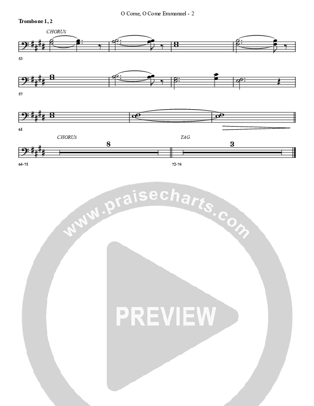 O Come O Come Emmanuel (with The One Who Saves) Trombone 1/2 (G3 Worship)