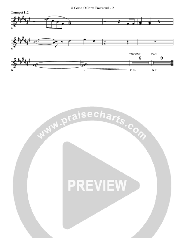 O Come O Come Emmanuel (with The One Who Saves) Trumpet 1,2 (G3 Worship)