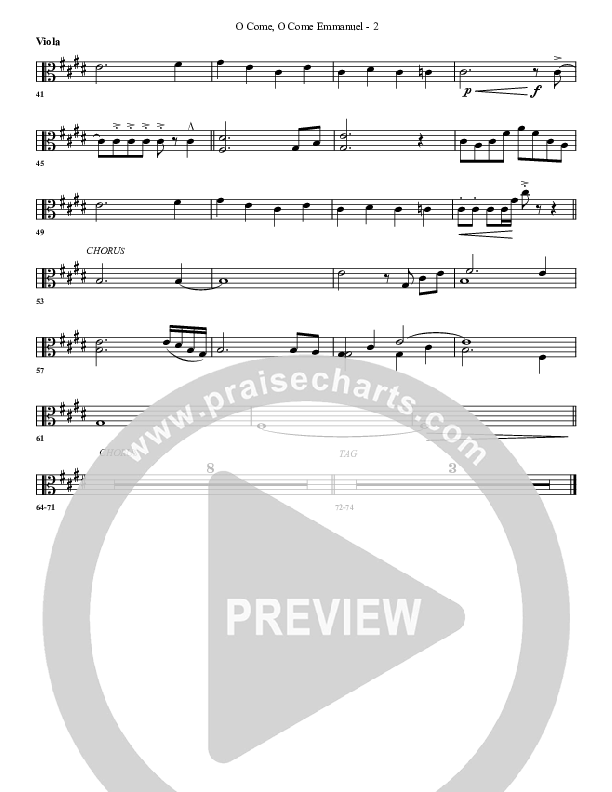 O Come O Come Emmanuel (with The One Who Saves) Viola (G3 Worship)