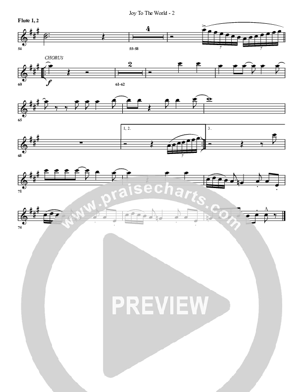 Joy To The World (with He Has Come) Flute 1/2 (G3 Worship)