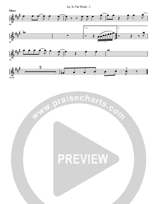 Joy To The World (with He Has Come) Oboe (G3 Worship)