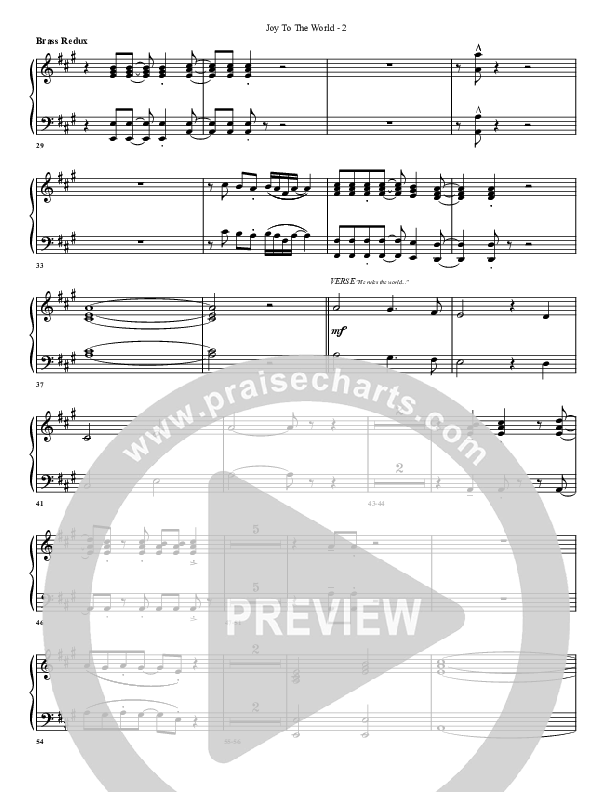 Joy To The World (with He Has Come) Synth Brass (G3 Worship)