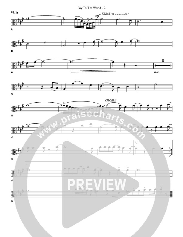 Joy To The World (with He Has Come) Viola (G3 Worship)