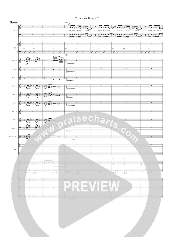 Creation's King Conductor's Score (G3 Worship)