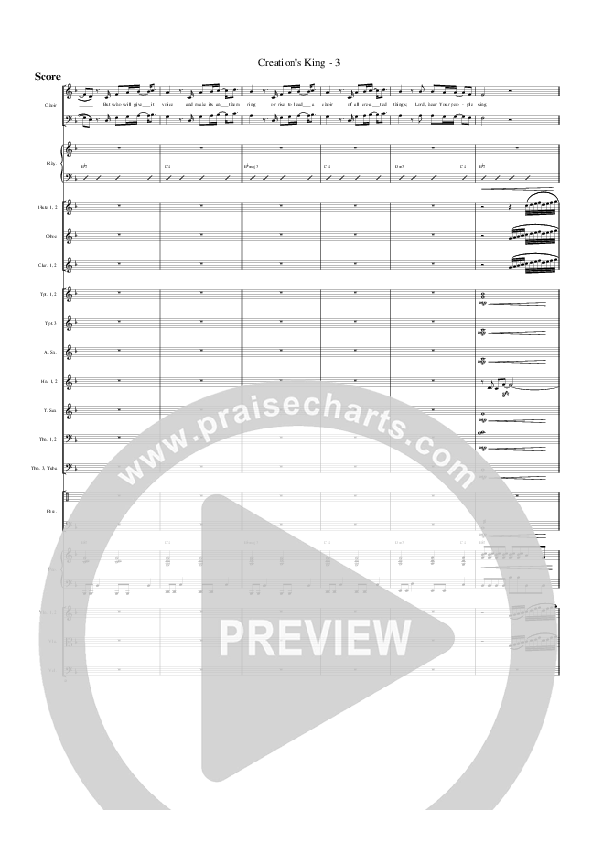 Creation's King Conductor's Score (G3 Worship)