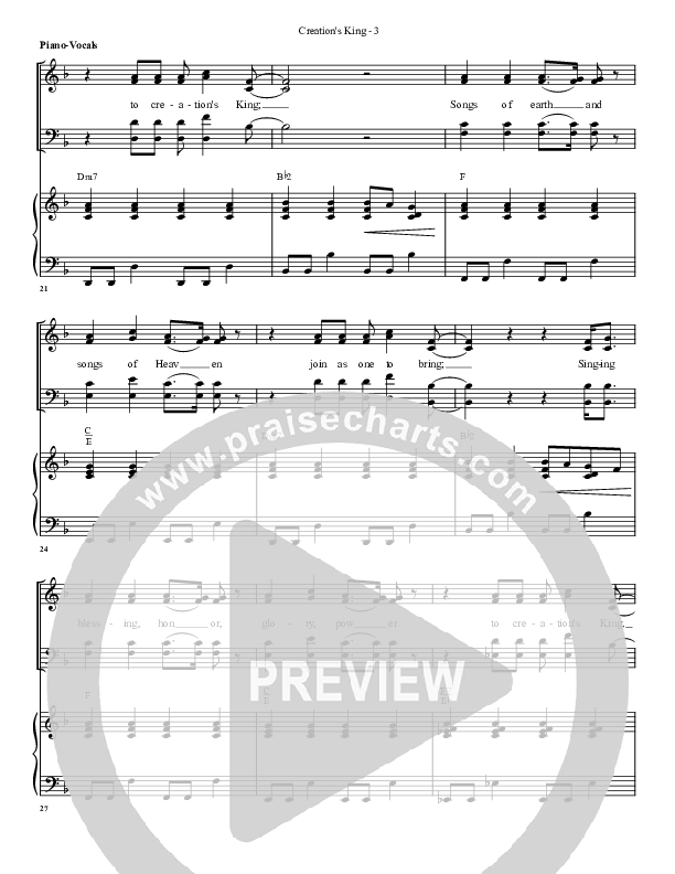 Creation's King Lead & Piano (G3 Worship)