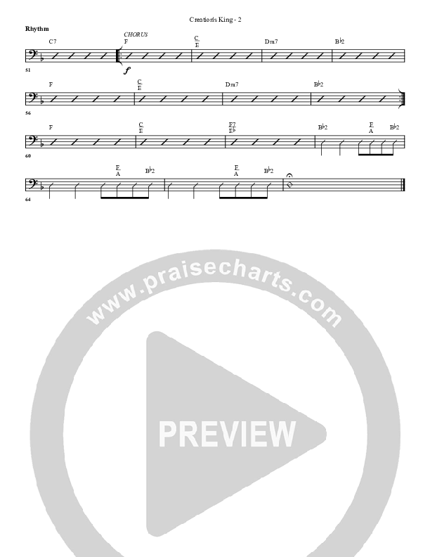 Creation's King Rhythm Chart (G3 Worship)