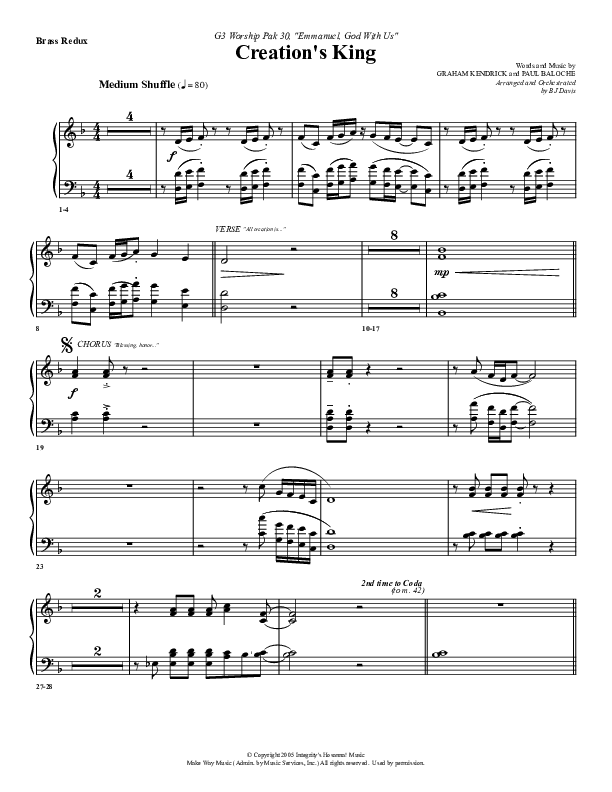 Creation's King Synth Brass (G3 Worship)