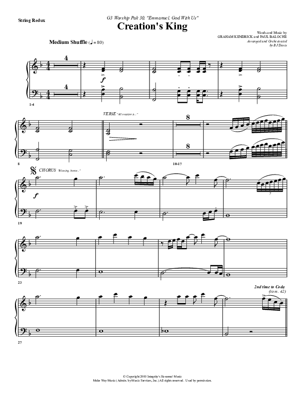 Creation's King Synth Strings (G3 Worship)