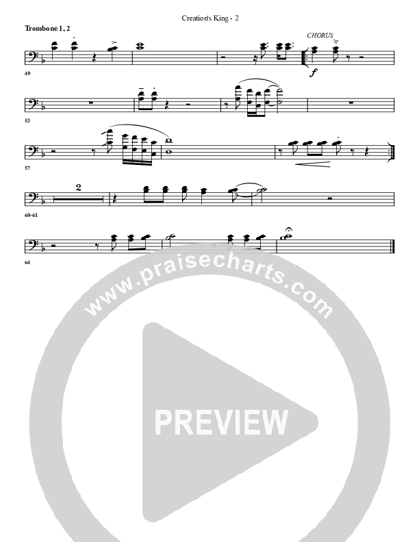 Creation's King Trombone 1/2 (G3 Worship)
