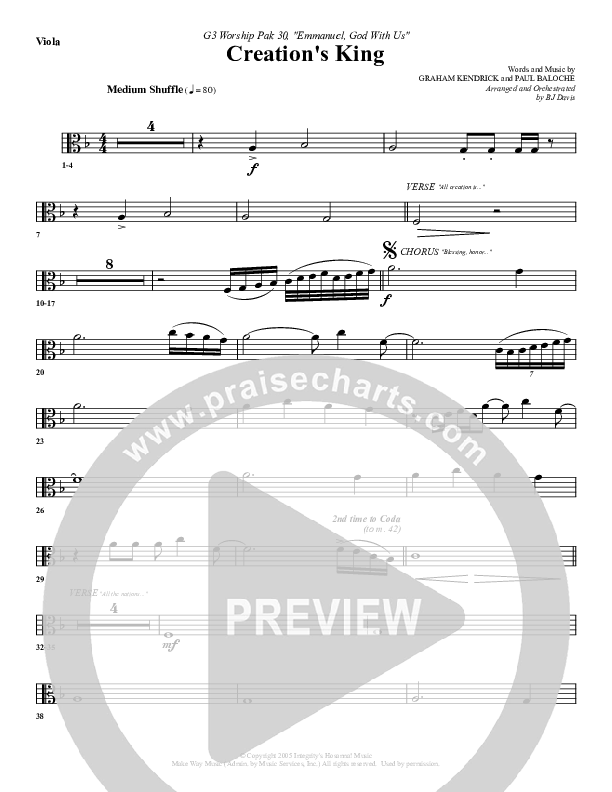 Creation's King Viola (G3 Worship)