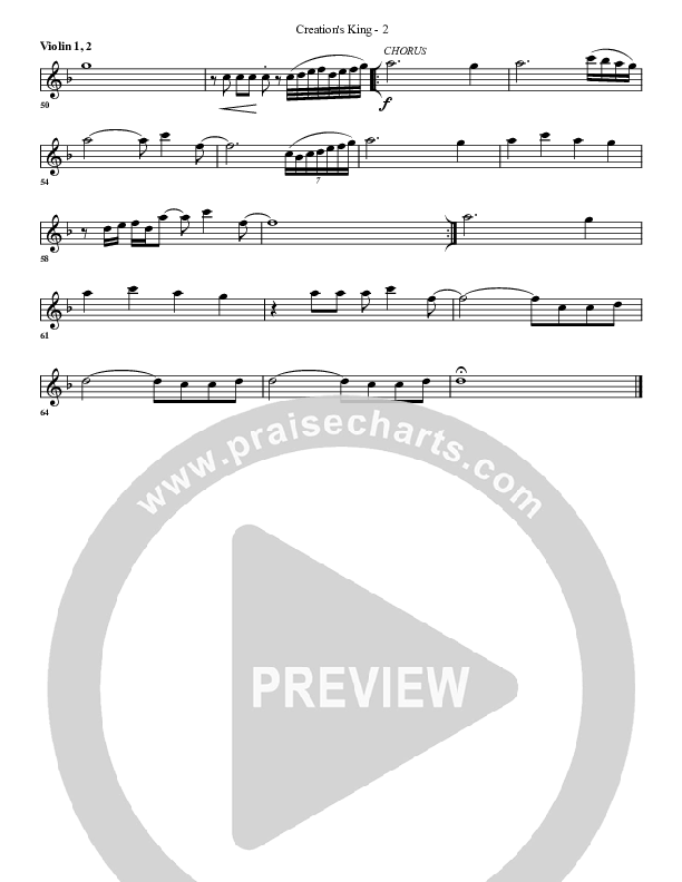 Creation's King Violin 1/2 (G3 Worship)