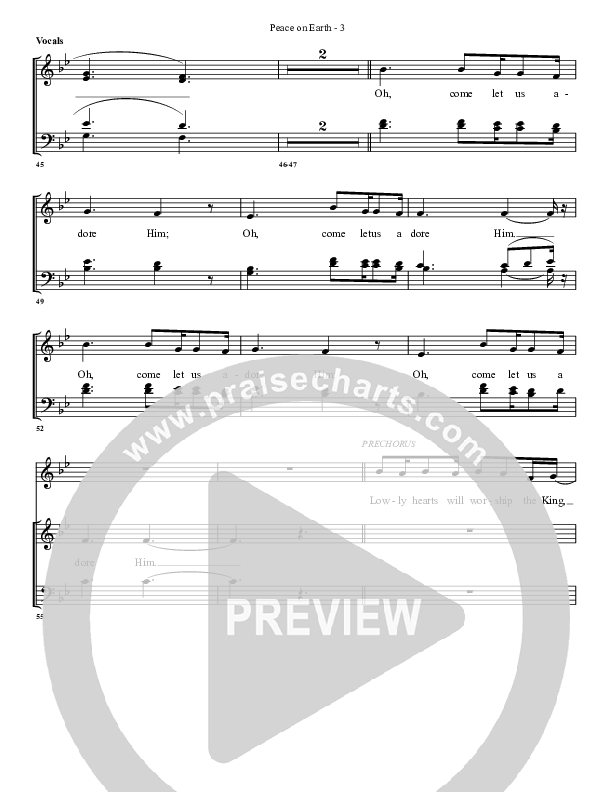 Peace On Earth Choir Sheet (G3 Worship)